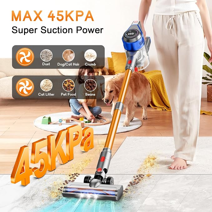 Cordless Vacuum Cleaner, 45Kpa Vacuum Cleaner - Image 2