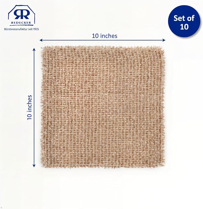 Redecker XL Copper Cleaning Cloths – 10 x 10 inches, Scratch-Free 2-Ply Real - Image 4
