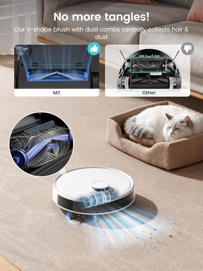 Lefant Robot Vacuum and Mop, 12000Pa Suction, Self Emptying, Auto Mop Washing - Image 5