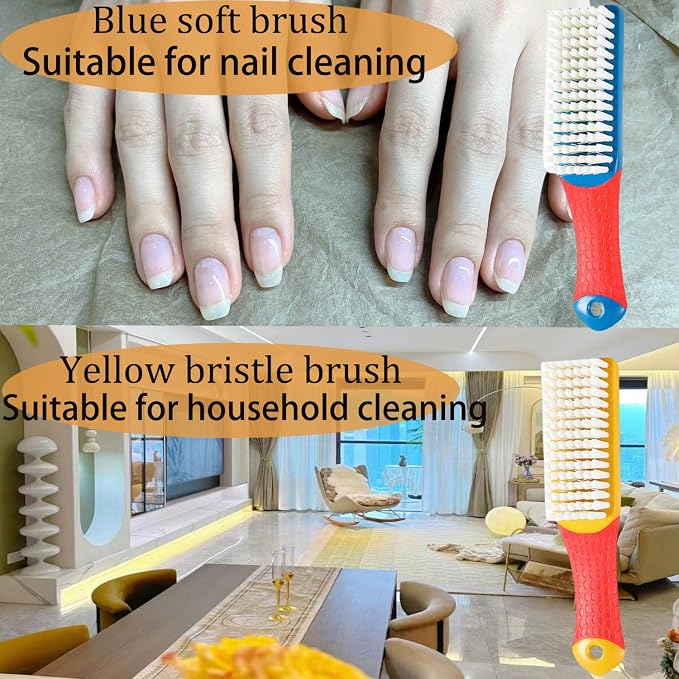 Nail Cleaning Brush, 2 Pack, Plastic Material, Sturdy Handle, 6.3 Inch Length - Image 7