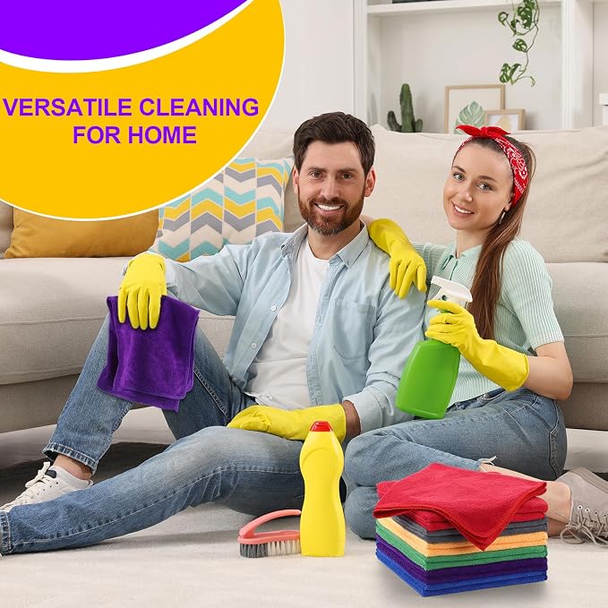 Nuenen 60 Pcs Microfiber Cleaning Cloths - Image 4