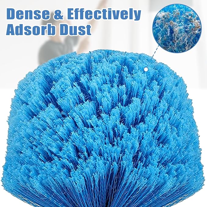 Cobweb Duster with Extension Pole, 6FT Adjustable Stainless Steel Handle & 360° - Image 2