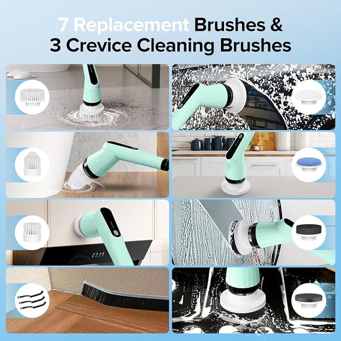 Electric Spin Scrubber, Dreazu IPX7 Bathroom Scrubber - Image 4