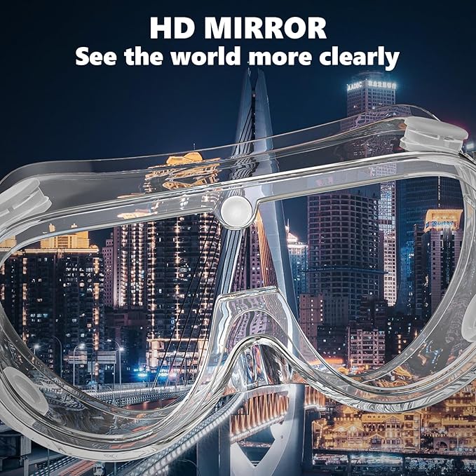 Super More Anti-Fog Protective Safety Goggles Clear Lens Wide-Vision Adjustable - Image 5