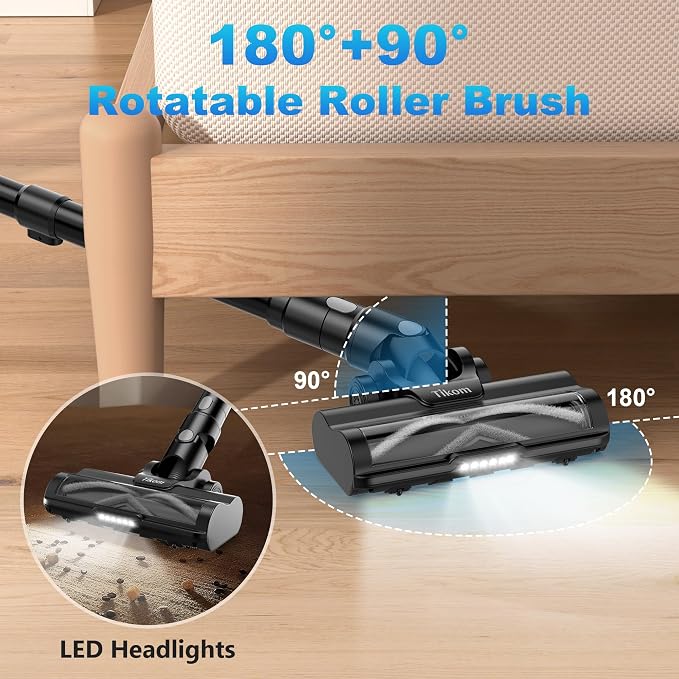 Tikom Cordless Vacuum Cleaner for Home, 40000Pa/450W Stick Vacuum - Image 8