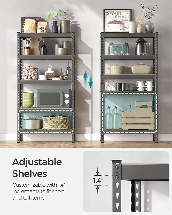 SONGMICS 5-Tier Storage Shelves, Load 2310 lb, Boltless Assembly, Adjustable - Image 5