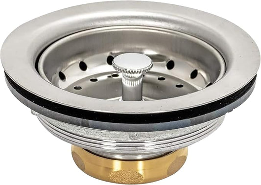 EZ-FLO Kitchen Sink Strainer Fits 3-1/2 Inch Opening, Sink Drain Assembly by EZ-FLO