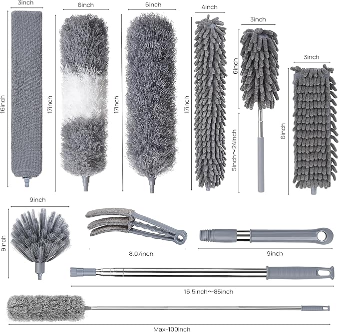 Dusters for Cleaning, Feather Duster Set, and Washable for Ceilings, Chandeliers - Image 3