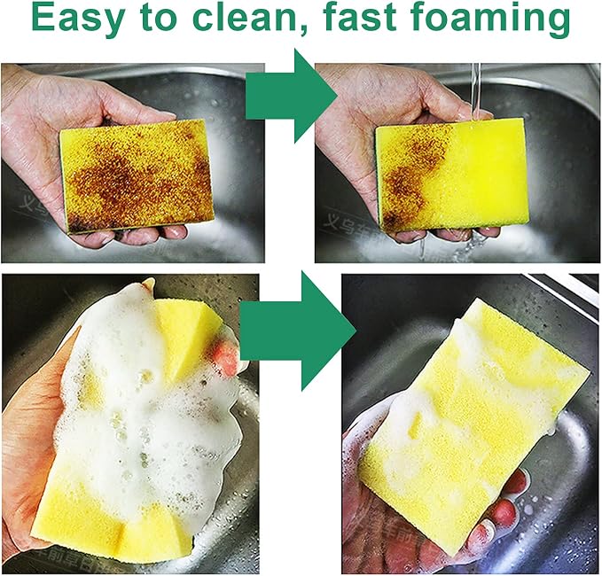 Kitchen Cleaning Sponges, Non Scratch Dishwashing Sponges Scouring Pad - Image 5