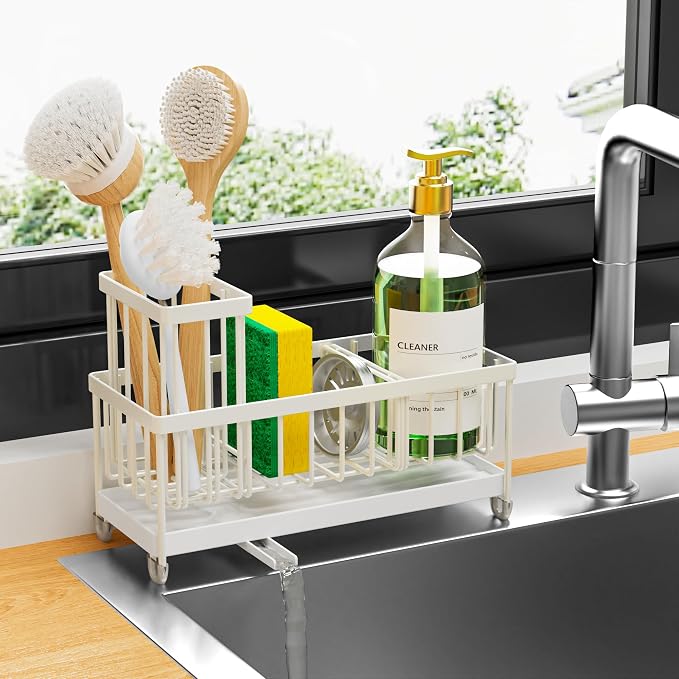 Cisily Cream Sponge Holder for Kitchen Sink, Sink Caddy Organizer by CISILYHOMELIFE
