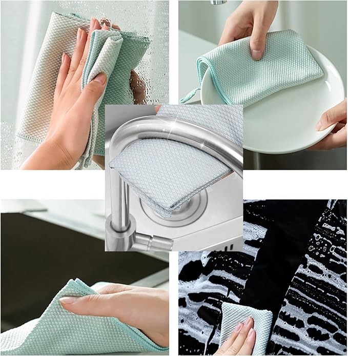 XXL Streak Free 40x50cm Glass Cleaning Cloth, Lint Free Nanoscale Microfiber - Image 5
