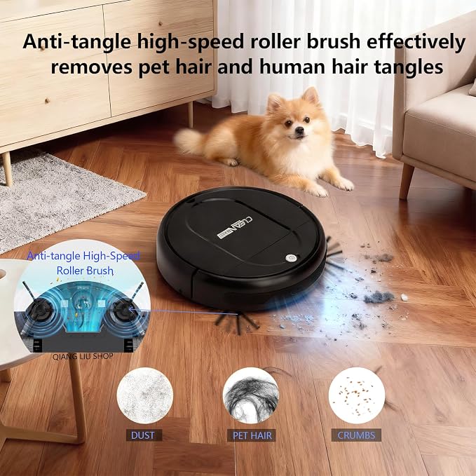 Robot Vacuum Cleaner, 3000Pa Powerful Suction, 2.56-inch Ultra-Slim Body - Image 3