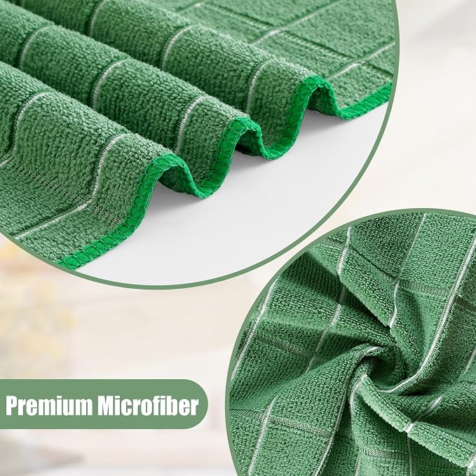 Homaxy Microfiber Kitchen Towels and Dishcloths Set, 12 Pack Soft and Absorbent - Image 2