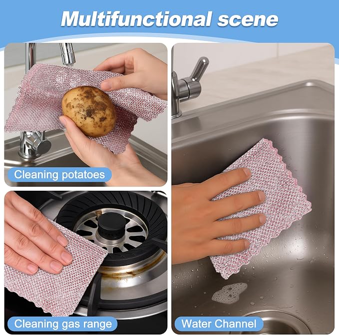 Non-Scratch Steel Wool Dishcloth - Image 5