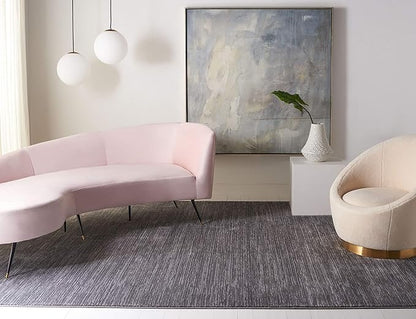 SAFAVIEH Vision Collection Area Rug - 3' Square, Grey, Modern Ombre Design, Non-Shedding & Easy to Clean, Ideal for Foyer, Entryway, Bedroom, Accent Space (VSN606D)