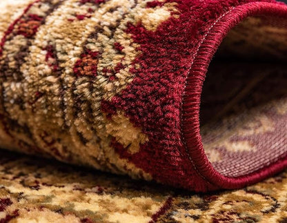 Unique Loom Voyage Collection Area Rug - St. Louis (6' 1" x 9' Rectangle Red/Gold)
