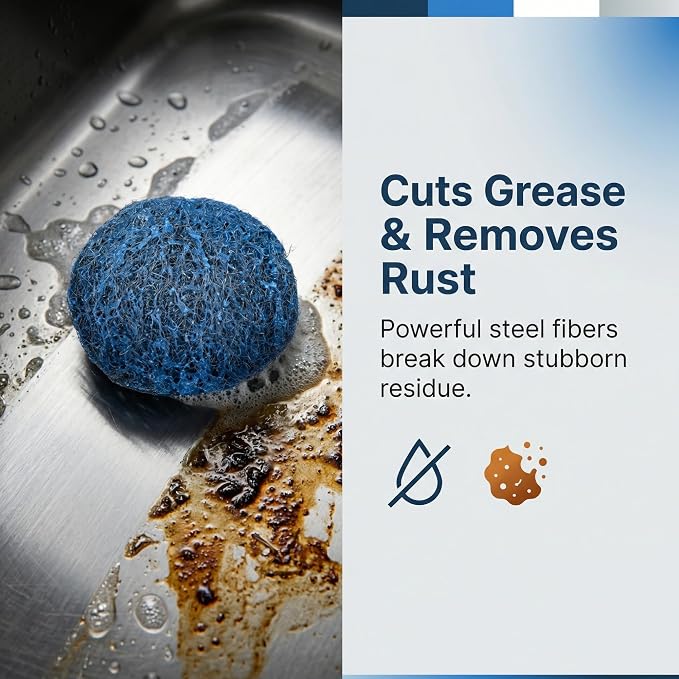 Amazon Basics Steel Wool Soap Pads, Cuts Grease and Removes Rust - Image 6
