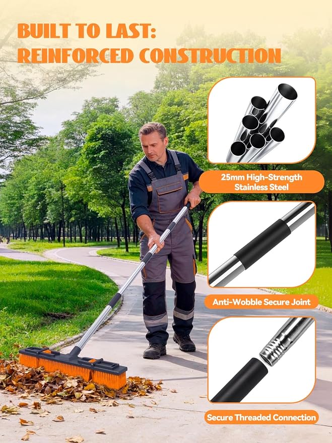18.5"/47cm Adjustable Head Push Broom - Image 4