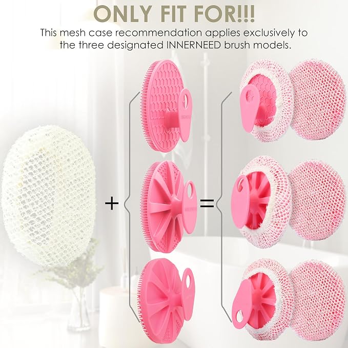 INNERNEED Exfoliating Net Cover Sponge Bath Scrubbing Loofah Rough Washcloth - Image 6