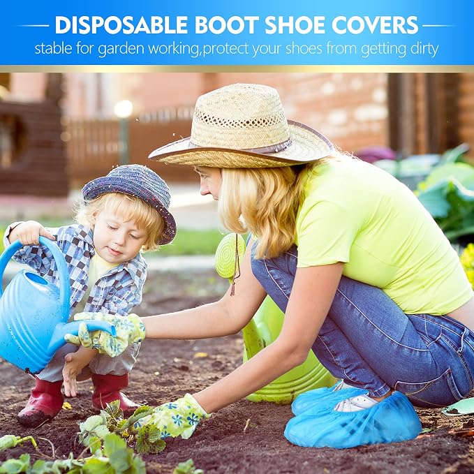 Zhanmai 300 Pack Disposable Shoe Covers Non Slip Disposable Large Foot Booties - Image 5