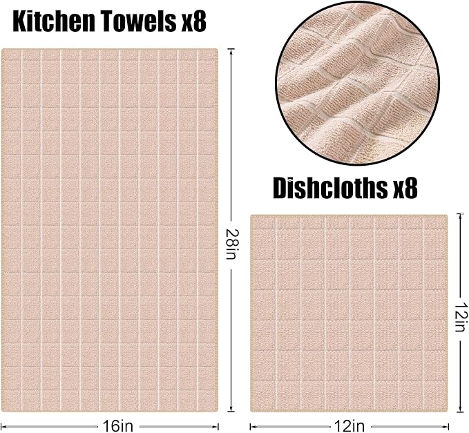 Homaxy Microfiber Kitchen Towels and Dishcloths Set, 20 Pack Soft and Absorbent - Image 6