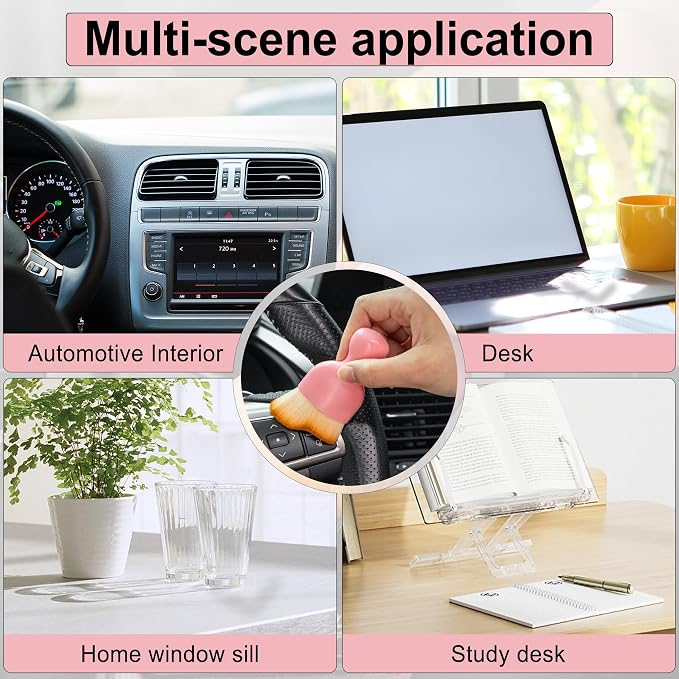 GaRhomxy Car Detailing Brushes, Car Interior Dust Sweeping Soft Brush, Soft - Image 6