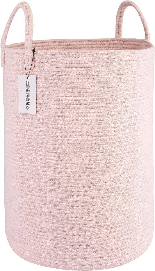Cotton Rope Laundry Basket Hamper by XUANGUO