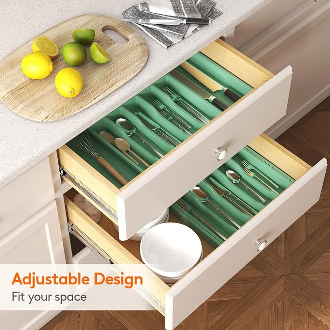 Lifewit Silverware Drawer Organizer, Expandable Utensil Tray - Image 7