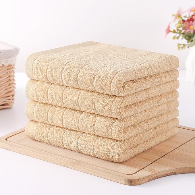 Homaxy 100% Cotton Terry Kitchen Towels, Checkered Designed, Soft and Super - Image 8