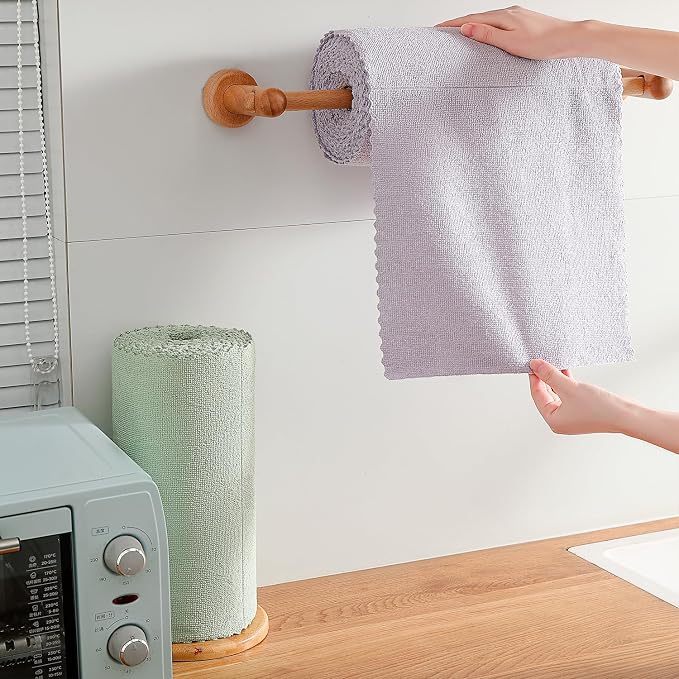 80 Pack Microfiber Cleaning Cloth Roll, Lint Free Rags & Tear Away Reusable - Image 4