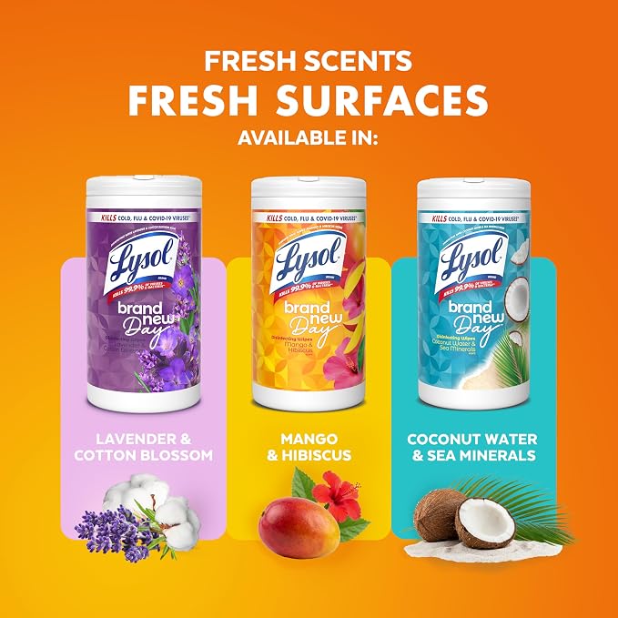 Lysol Disinfecting Wipes Bundle, Home Apartment Dorm Room Essentials and - Image 6
