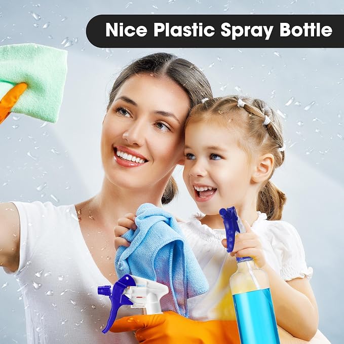 Eccliy 12 Pcs 16 Oz Plastic Spray Bottle, Adjustable Empty Reusable Sprayer - Image 4