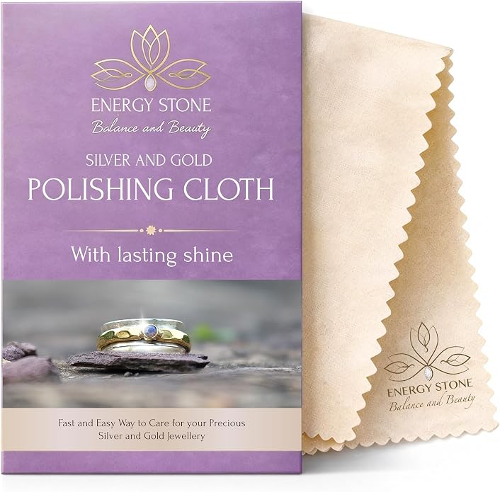 ENERGY STONE Silver and Gold Restoration Polishing Cloth, Anti-Tarnish Cleaner by EnergyStone