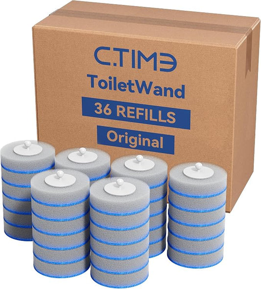 CTIME - 36 Replacement Toilet Brush Heads, Suitable by CTIME