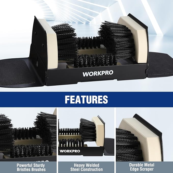 WORKPRO Boot Brush Scraper Outdoor, Shoe Cleaner Brush, Boot Scrubber, Heavy - Image 4