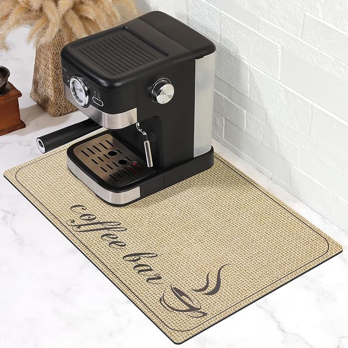 SUEH DESIGN Coffee Mat, Absorbent Dish Drying Mat 23.6 x 15.7 in Quick Dry - Image 8