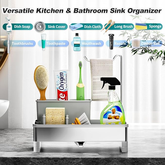 Stainless Steel Sink Caddy, Sponge Holder - Image 3