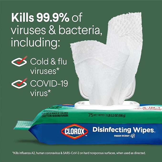 Clorox Disinfecting Wipes Flex Pack, Bleach Free, Fresh Scent - Image 6