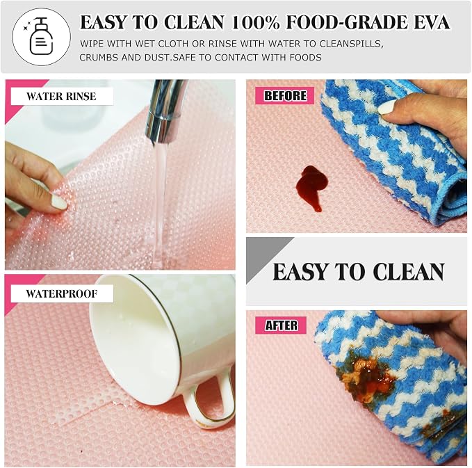 10Pcs Refrigerator Liners, Washable Fridge Liner Shelf Mats Refrigerator Pads - Image 4
