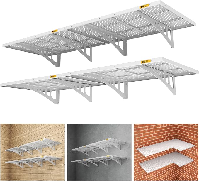 4Pack 2x3ft Adjustable Metal Garage Wall Shelving Heavy Duty Garage Storage by Unknown