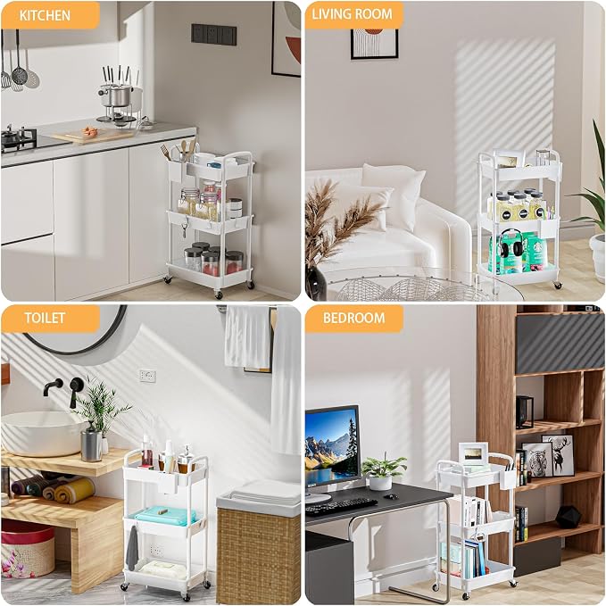 3 Tier Rolling Utility Cart - Image 6