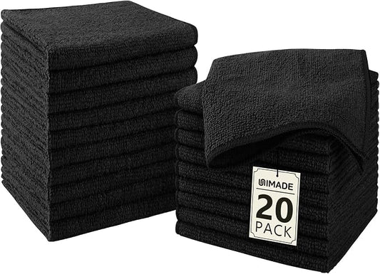 Washcloths - 20 Pack - Face Towels, Highly Soft Wash Cloths and Hand Towels by Unimade