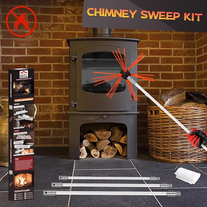 26 Feet Chimney Sweep Kit, Chimney Cleaning Kit - Image 7