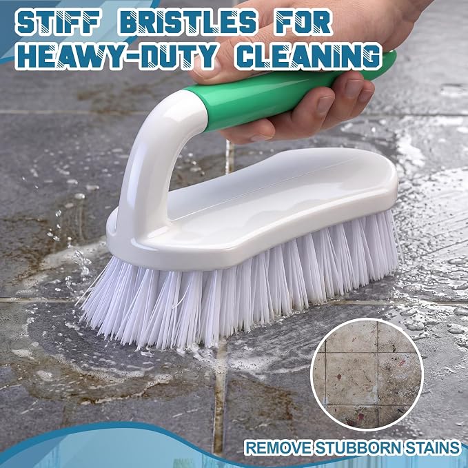 11 Pcs Cleaning Brush Set with Squeegee Crevice Gap Brushes Handheld Scrub - Image 5