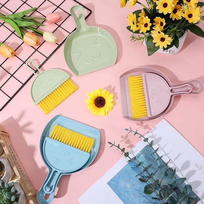 9pcs mini Broom and Dustpan Set Small Broom and Dustpan Set - Image 3