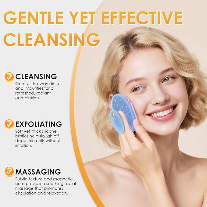 INNERNEED Magnetic Silicone Facial Cleansing Brush – Deep Pore Cleanser - Image 5
