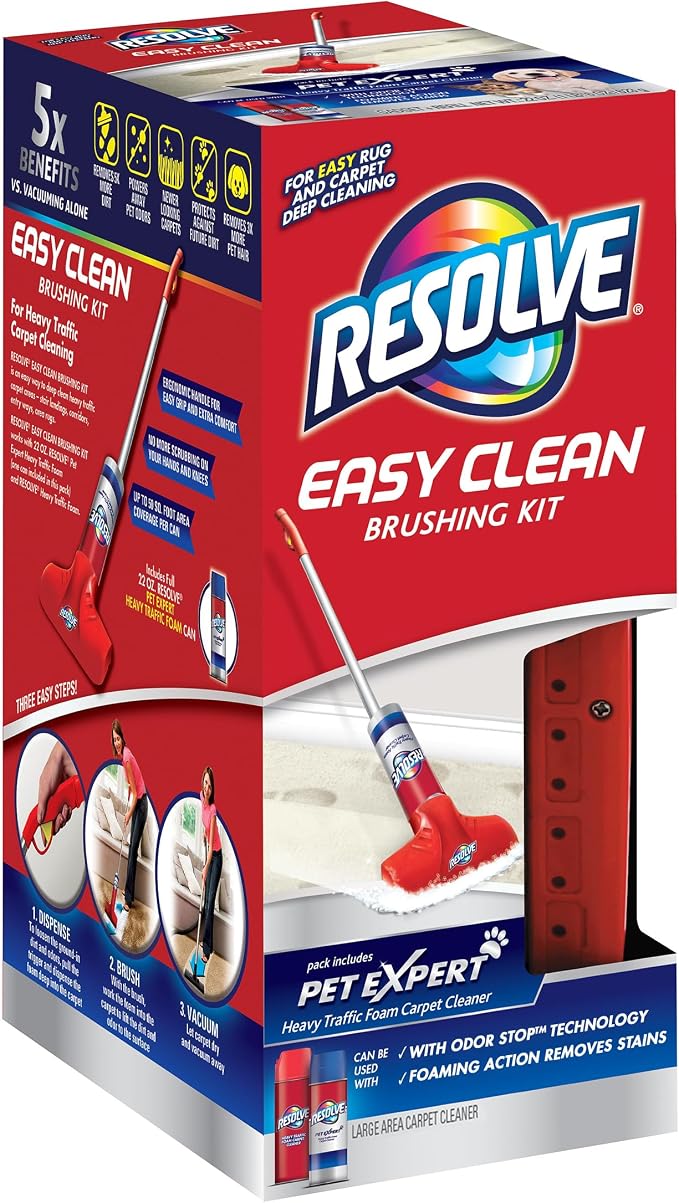 Resolve Pet Expert Easy Clean Carpet Foam Spray Refill, 2 Piece Set, Stain and by Resolve