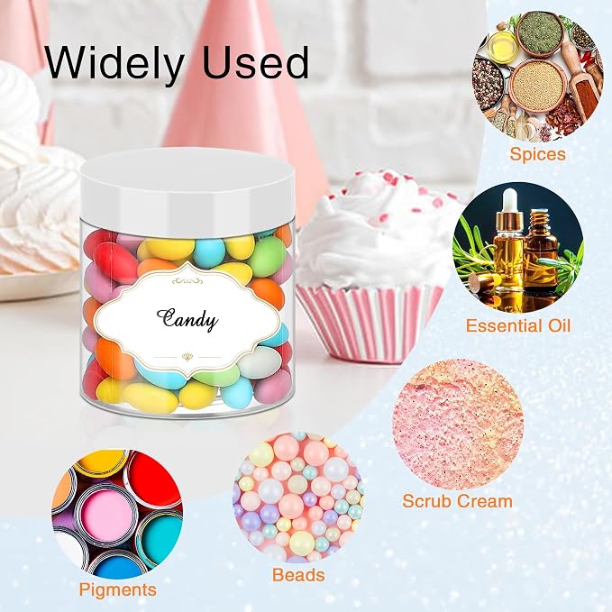 Plastic Jars 6 OZ, Home Kitchen Food, Arts Crafts - Image 4