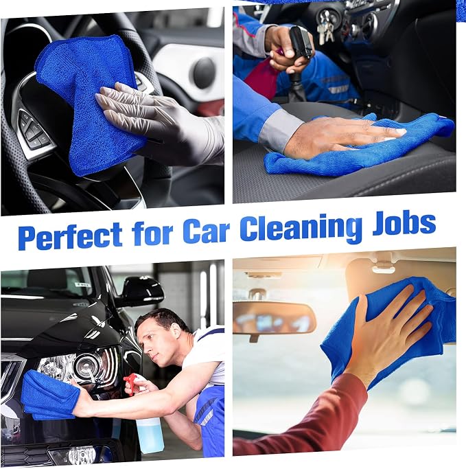 Tanlade Microfiber Cleaning Cloth 6"x6" Cleaning Rags Reasonable Kitchen Towels - Image 7