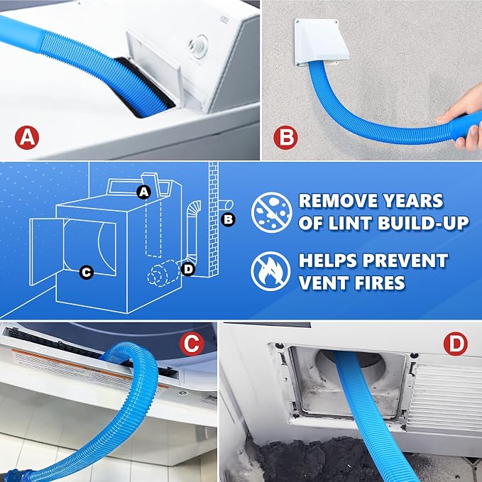 Sealegend 2 Pieces Upgraded Dryer Vent Cleaner Kit - Image 4